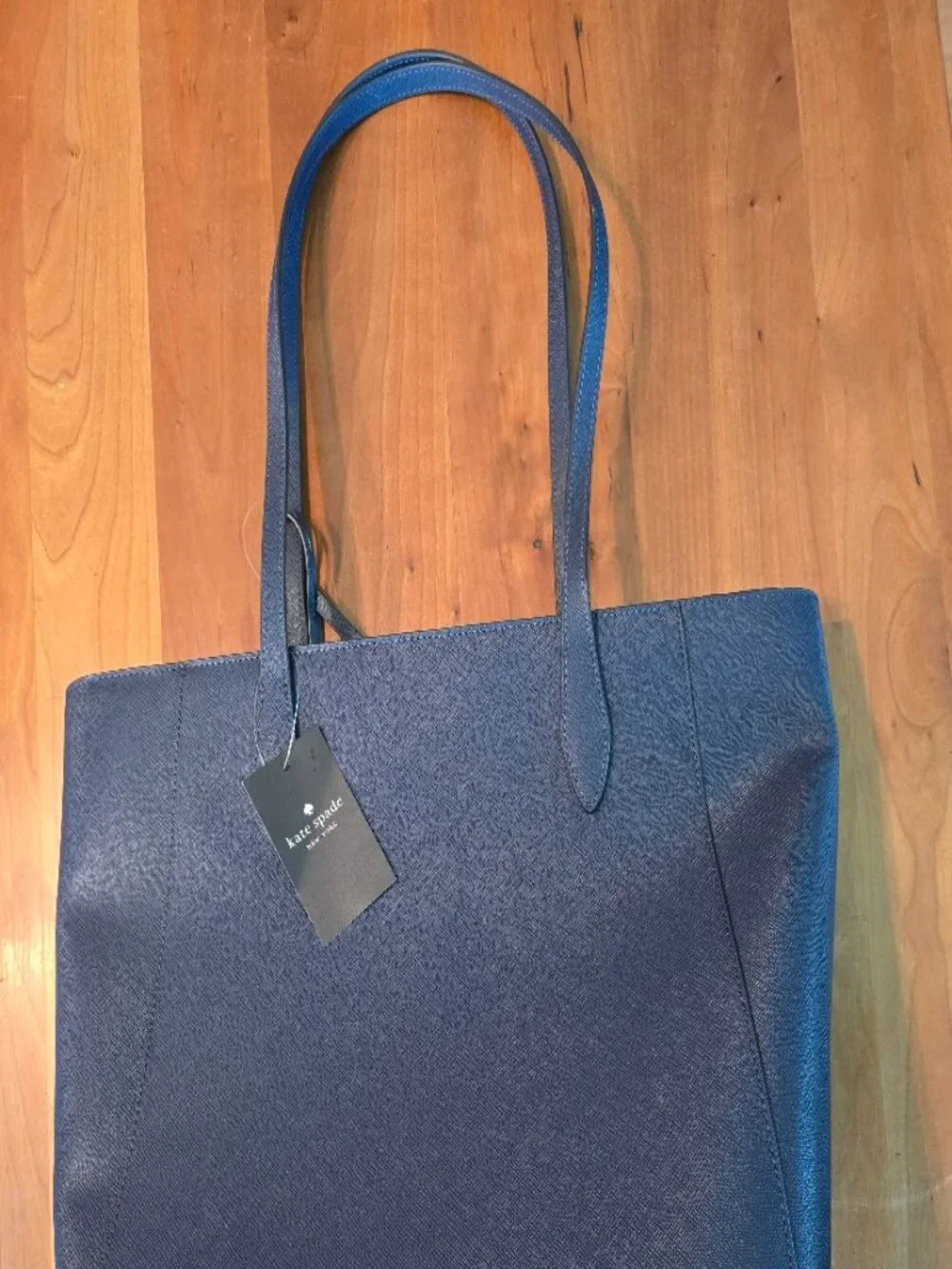NWT Kate Spade Dana Tote Parisian Navy with Flower Accent
